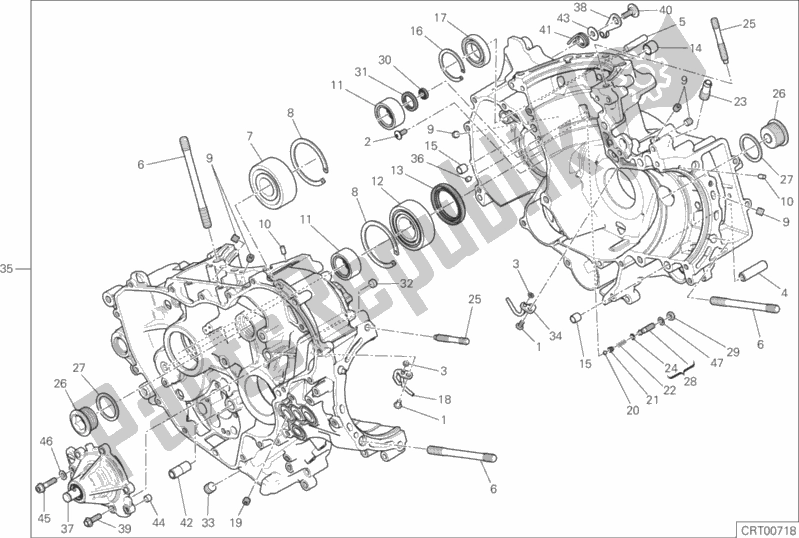Todas las partes para 010 - Pareja De Semicárter de Ducati Superbike Panigale R 1199 2017